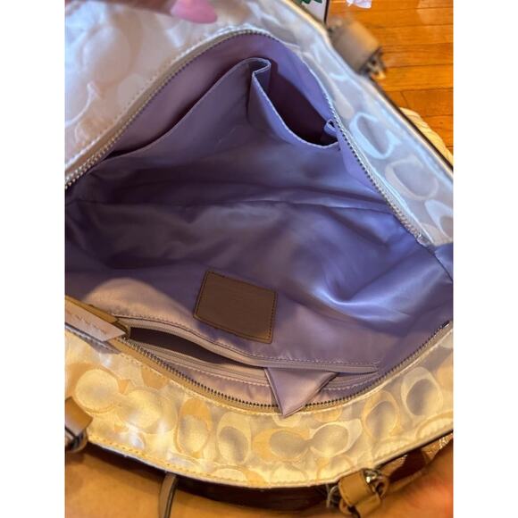 Coach Gallery E/W Signature 3 Color Tan Shoulder Bag Hand...